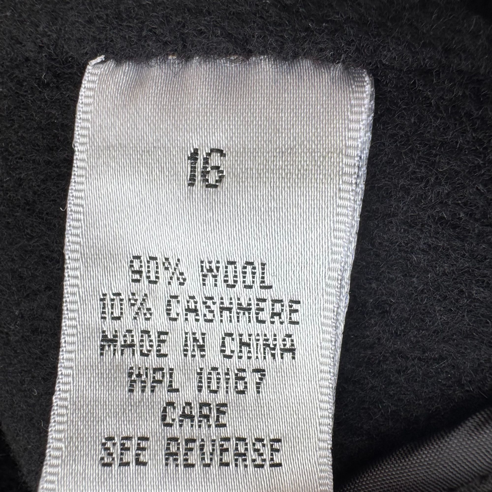 Bloomingdale's Bloomingdales Vintage Black Wool Cashmere Blend Womens Coat Size XXL / US 16-18 / IT 52-54 - 12 Thumbnail