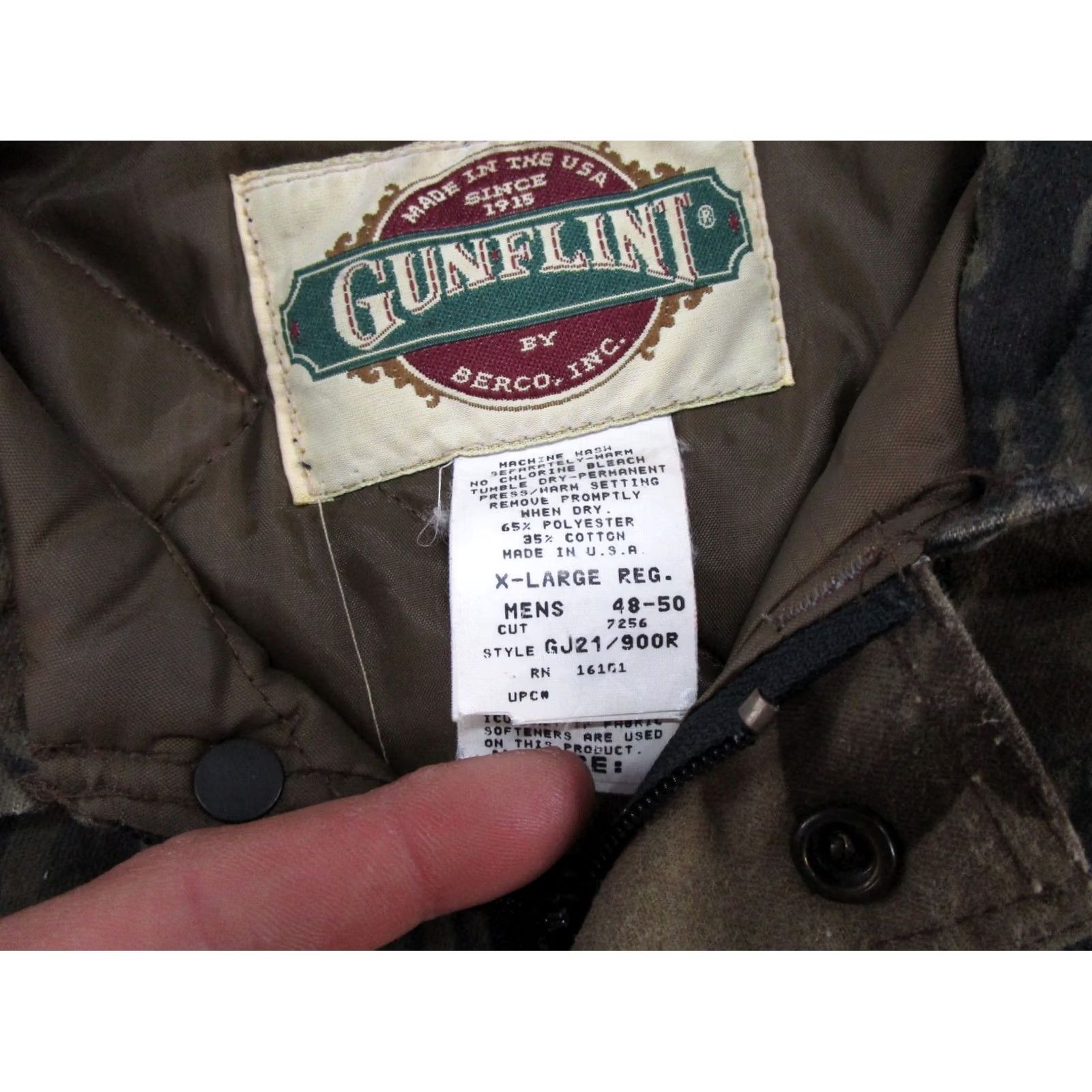 Vintage VINTAGE Gunflint Trebark Camo Hunting Bomber Jacket Insulated Quilted Lined Size XL Hunt Size US XL / EU 56 / 4 - 2 Thumbnail