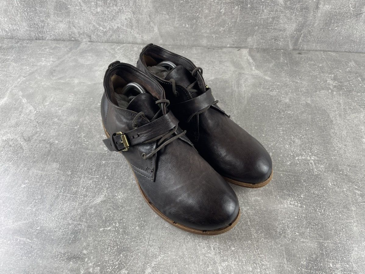 A.S.98 A.S.98 New Avant Garde brown Leather Buckle Belt Ankle Boots Size US 8 / EU 41 - 3 Thumbnail