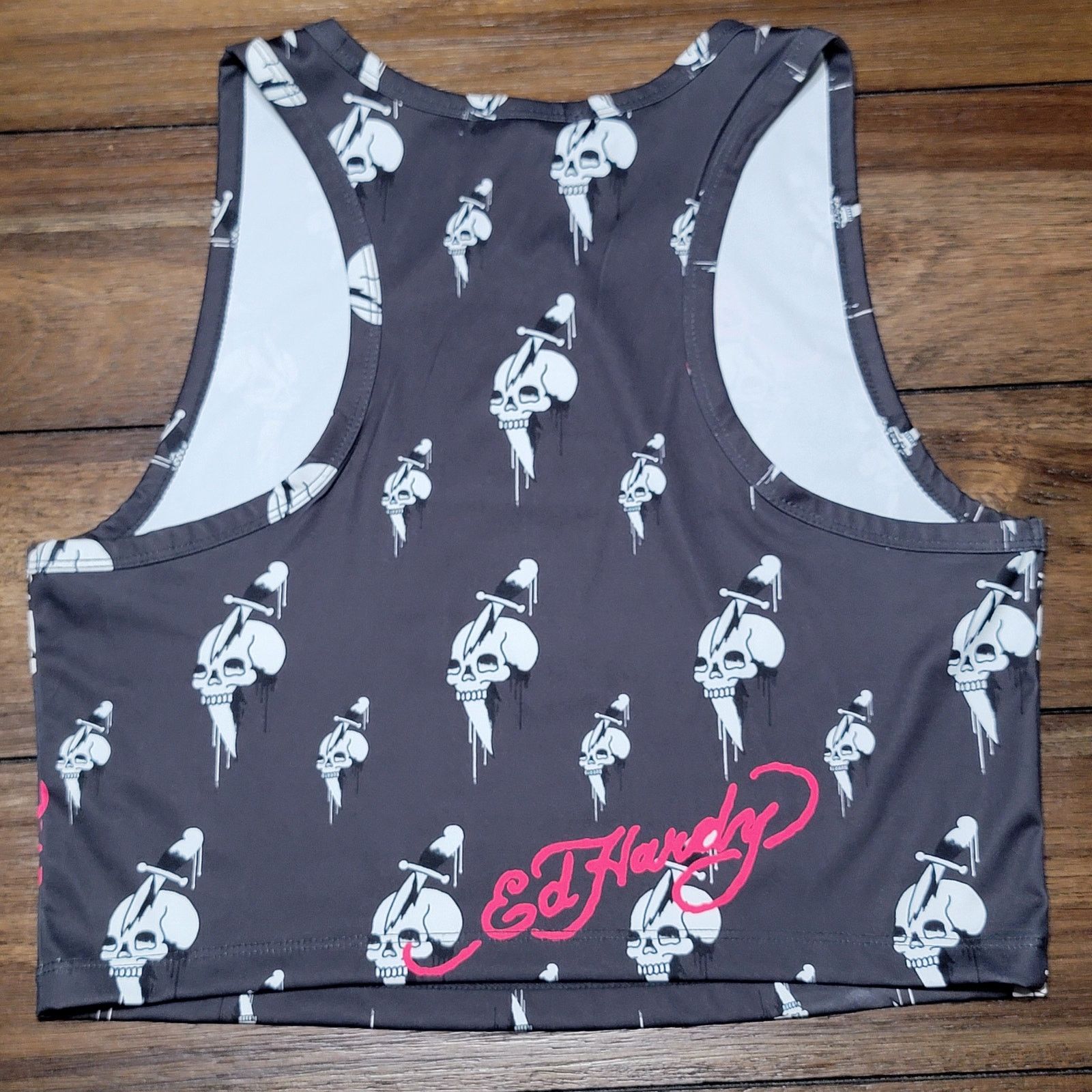Ed Hardy Ed Hardy Crop Tank Top w/ Skulls & Daggers - Adult XS NWT Size XS / US 0-2 / IT 36-38 - 3 Thumbnail
