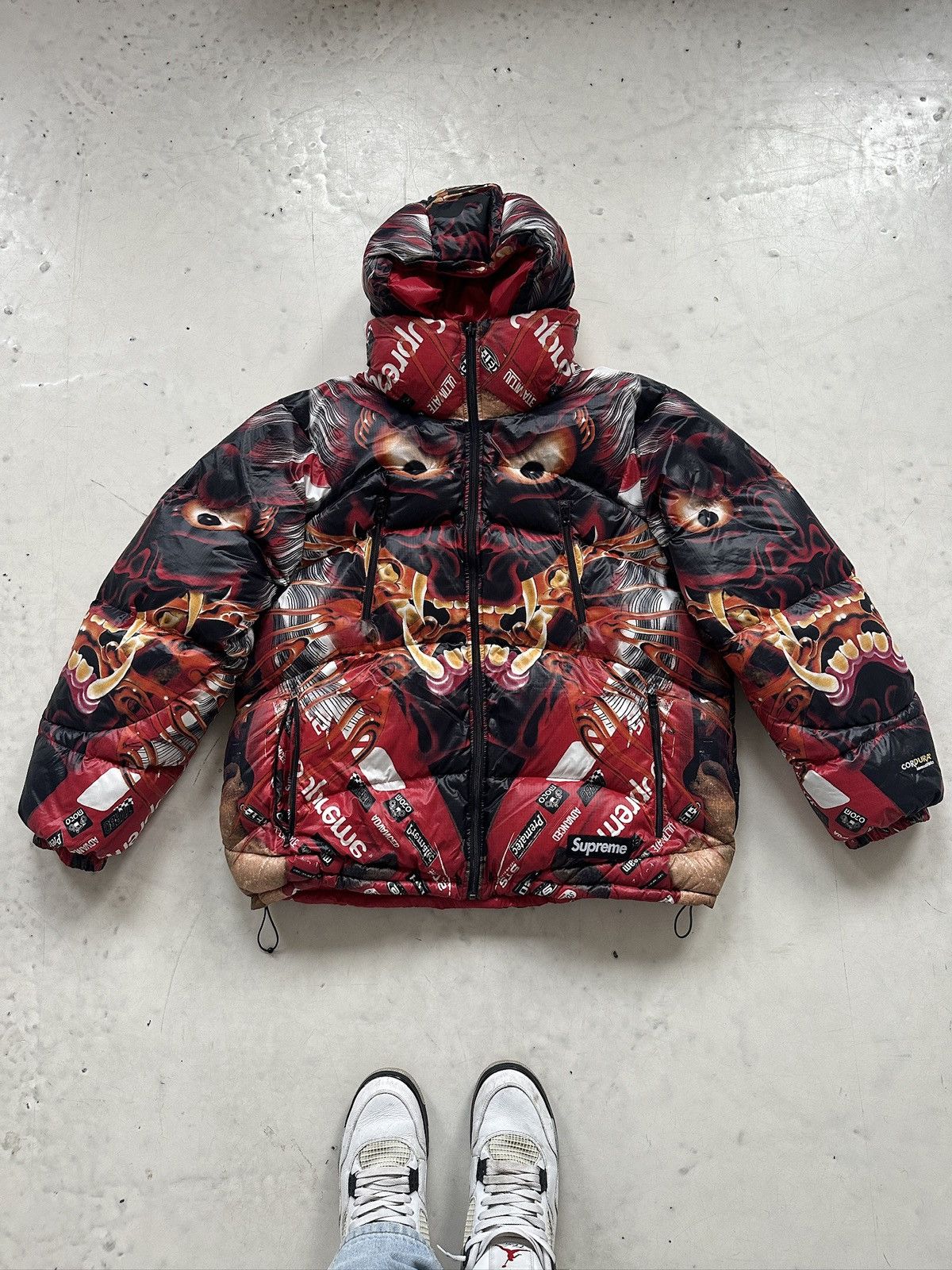 Reversible Supreme Dragon Demon down puffer jacket Outerwear