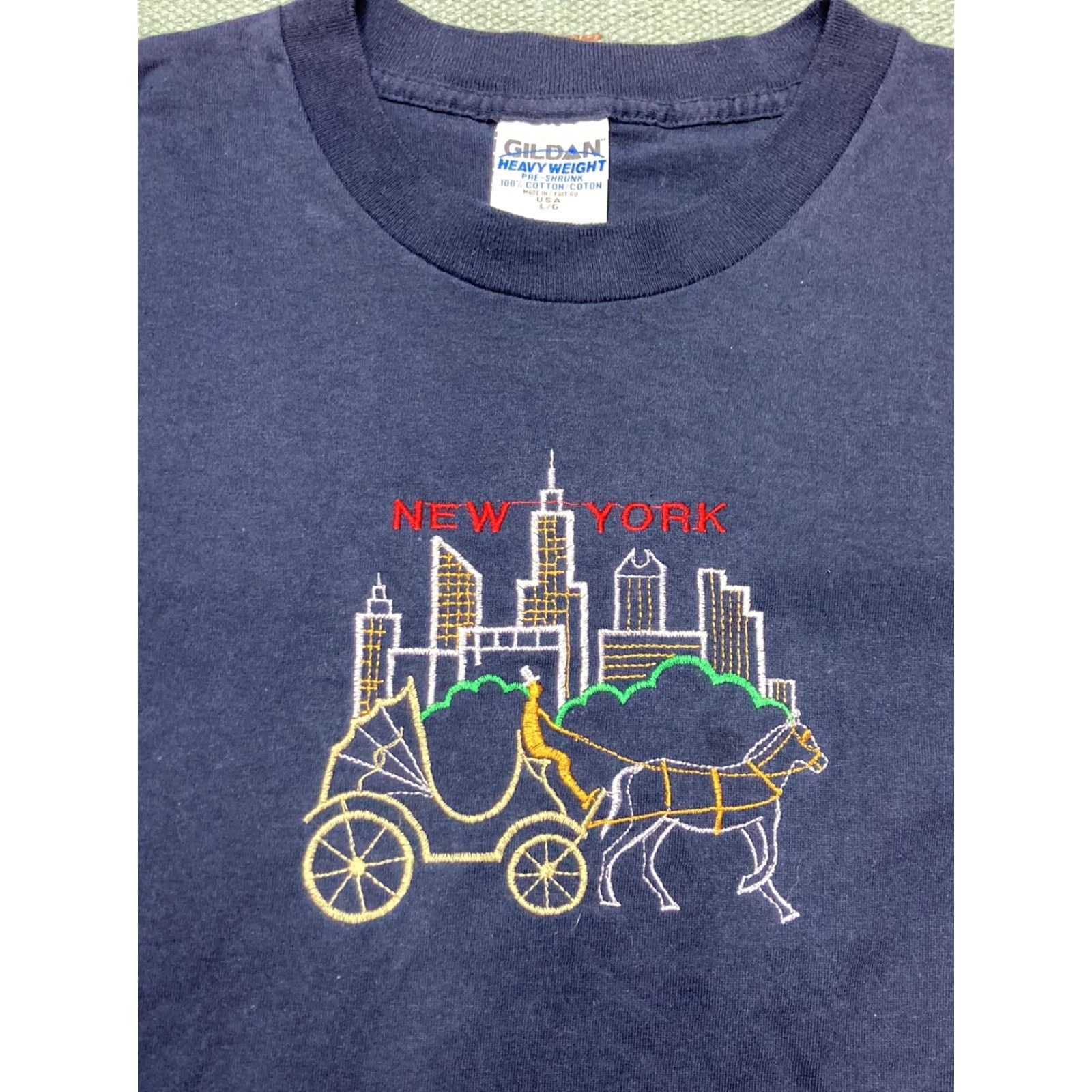 Sea New York VINTAGE New York T-Shirt Embroidered 90s Y2K Adult Large Blue Shirt Mens Size US L / EU 52-54 / 3 - 2 Thumbnail