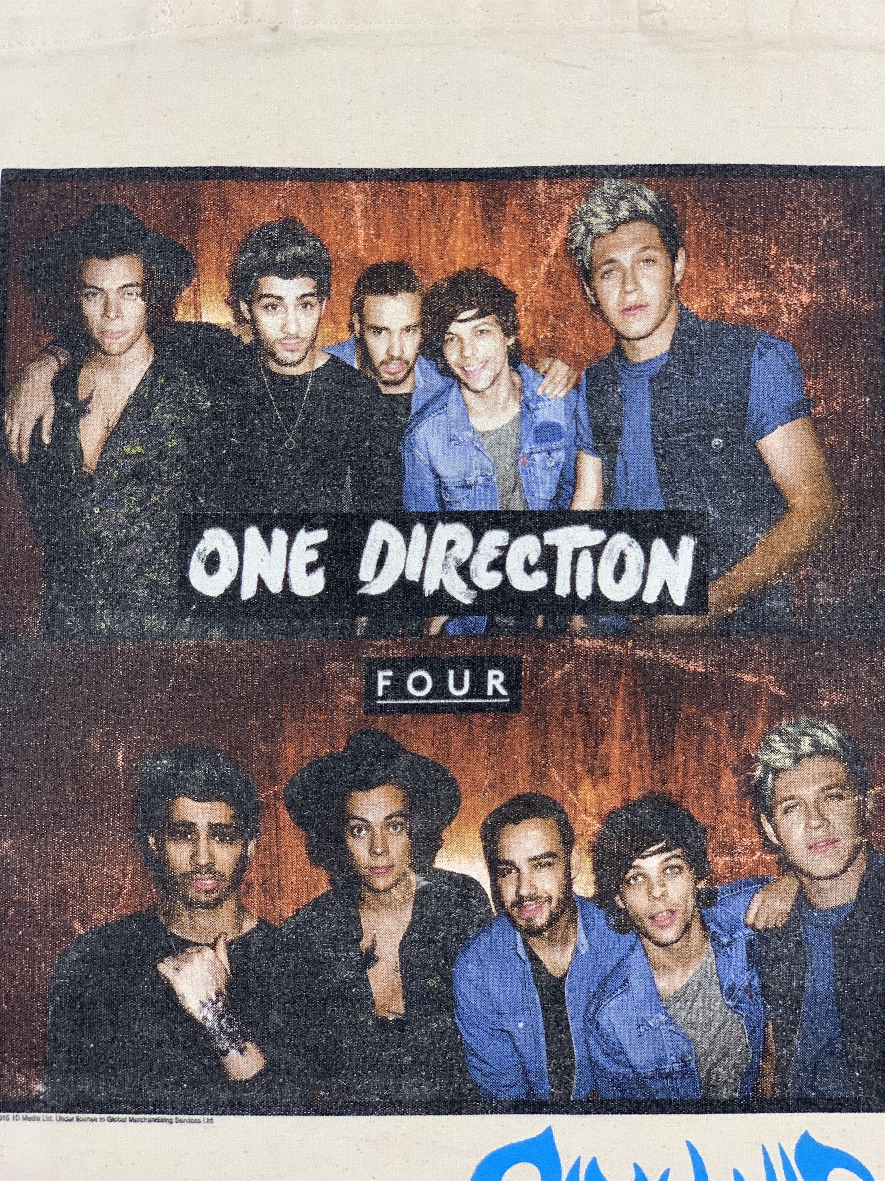 Band Tees Vintage One Direction Satanic Printed Tote Bag BG0048 Size ONE SIZE - 3 Thumbnail