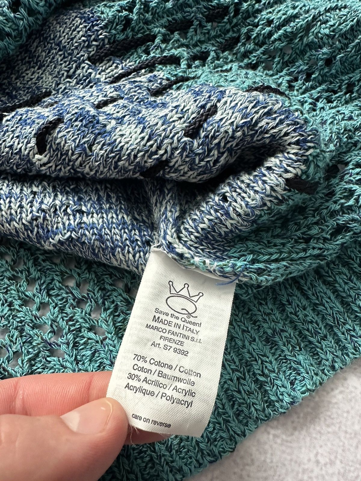 Designer Save the Queen sweater cardigan made in Italy size L Size L / US 10 / IT 46 - 14 Thumbnail