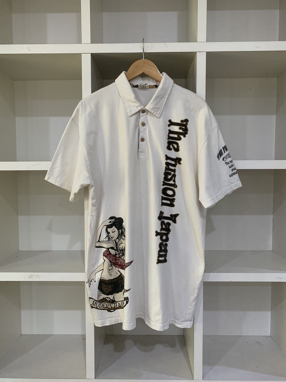 image of Vintage The Fusion Japan in White, Men's (Size 2XL)