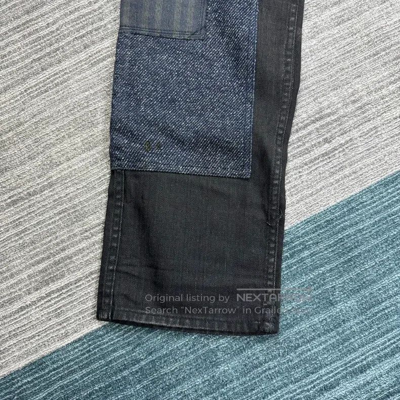 Junya Watanabe Junya Watanabe size L Patchwork Black Washed Denim Pants Size 23" - 5 Thumbnail