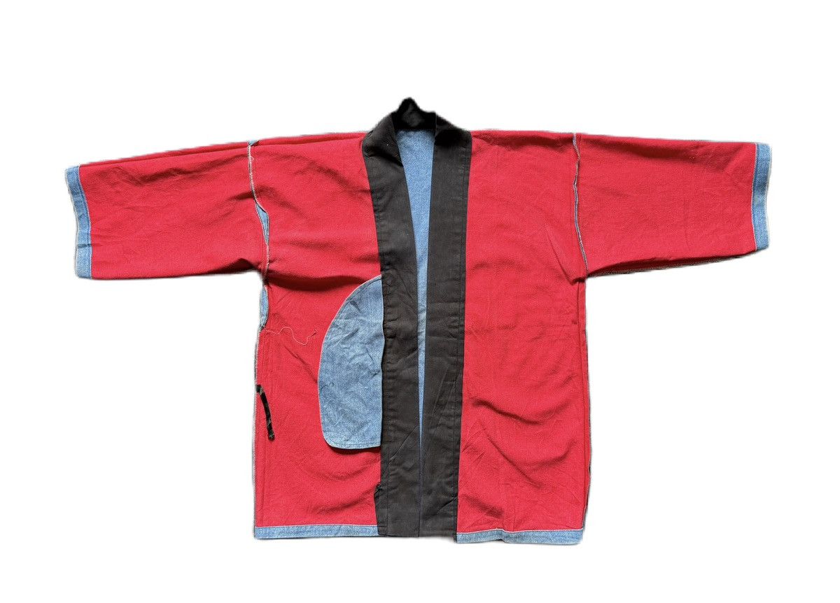 Visvim JAPANESE STYLE KIMONO DENIM JACKET BUTTON LESS RED INSIDE Size US M / EU 48-50 / 2 - 7 Thumbnail