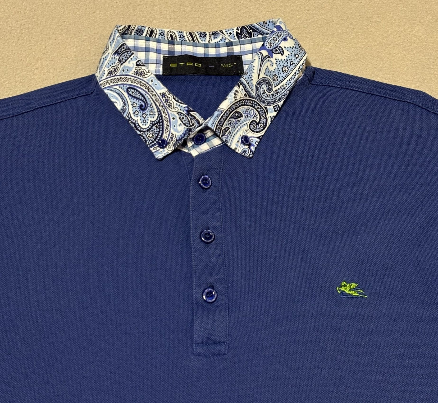 Etro Polo Etro Blue Large Size US L / EU 52-54 / 3 - 9 Thumbnail