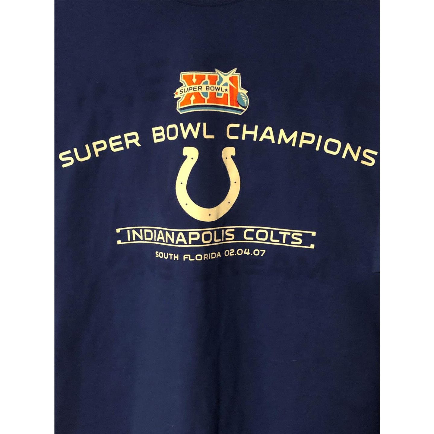 Gildan Indianapolis Colts 2004 Super Bowl Champions Football Large Size US L / EU 52-54 / 3 - 2 Thumbnail