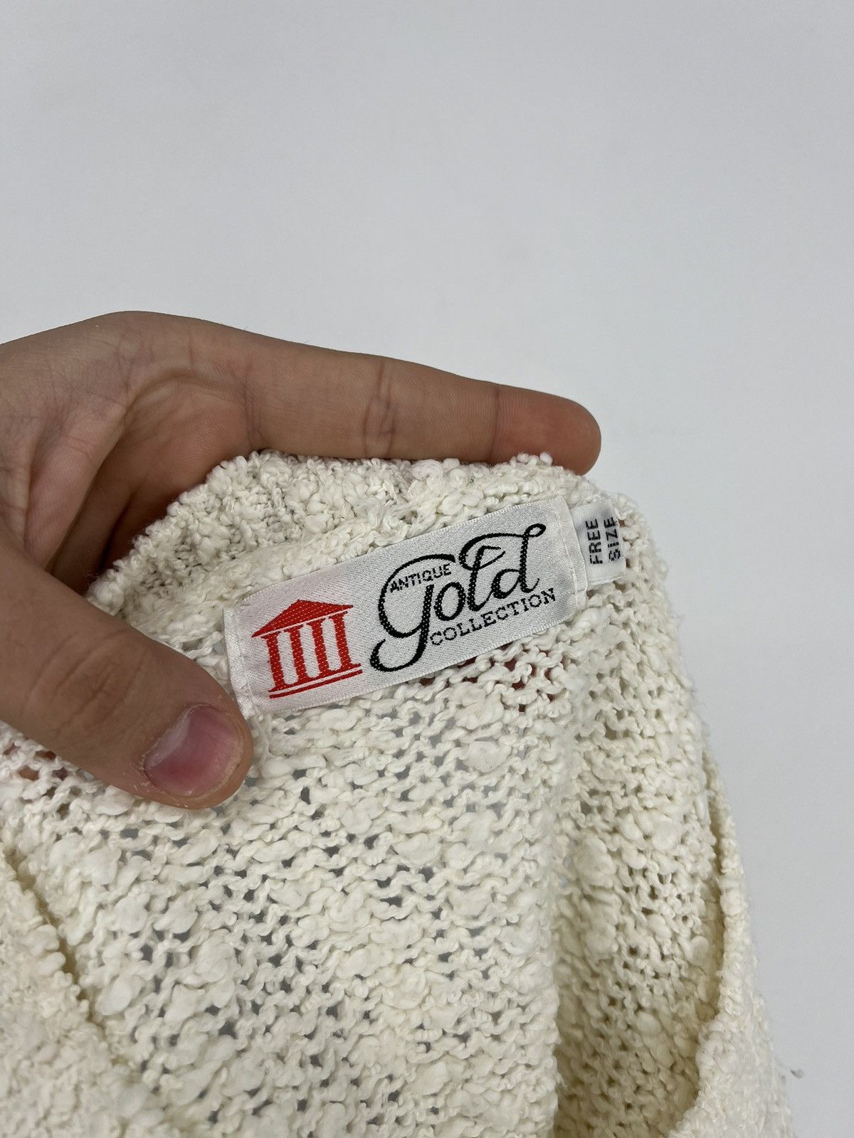 Japanese Brand Vintag BeigeLace With Flower Knitwear Sweater Made in Korea Size M / US 6-8 / IT 42-44 - 8 Thumbnail