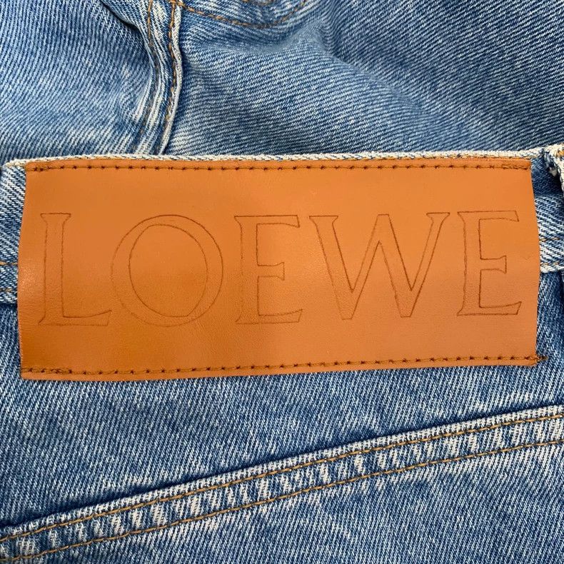 Loewe Loewe Blue wavy cotton denim casual trousers Size 31" - 6 Thumbnail