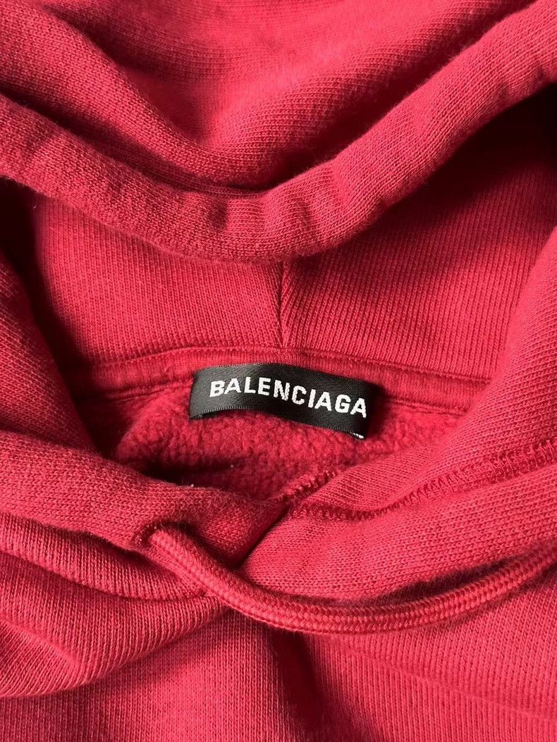 Balenciaga Balenciaga Wine Red Wheat Spike Hoodie Size US S / EU 44-46 / 1 - 2 Thumbnail