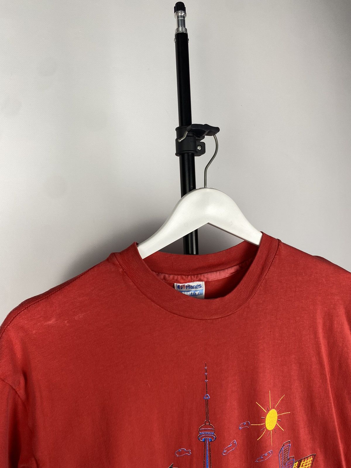 Vintage Vintage 90s Canada Toronto Big Graphic single stitch T-Shirt Size US XL / EU 56 / 4 - 3 Thumbnail