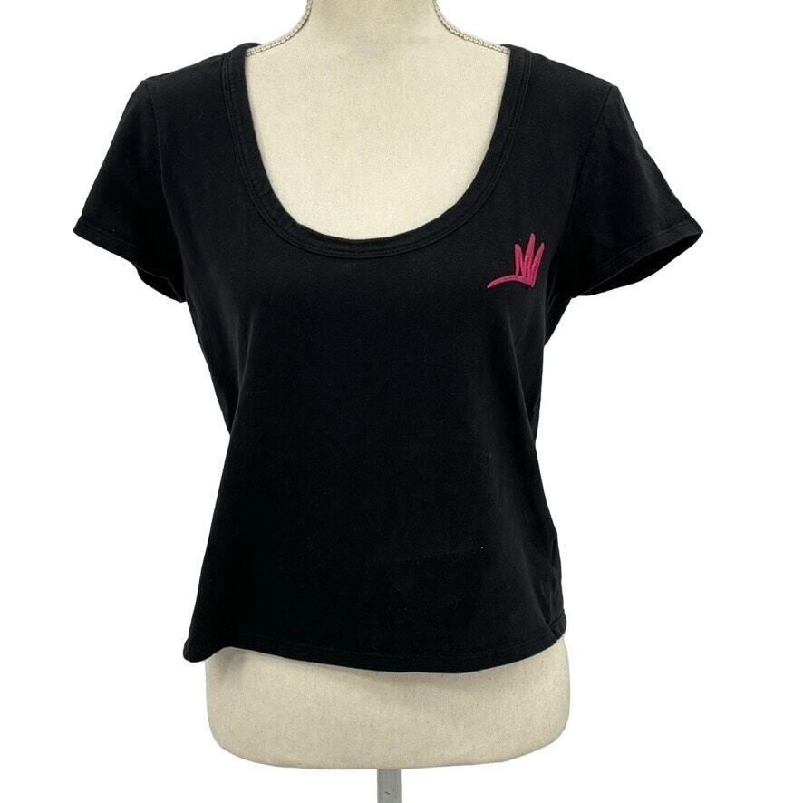 Juicy Couture Juicy Couture Embroidered Graphic T-Shirt Medium Black Pink Size M / US 6-8 / IT 42-44 - 1 Thumbnail