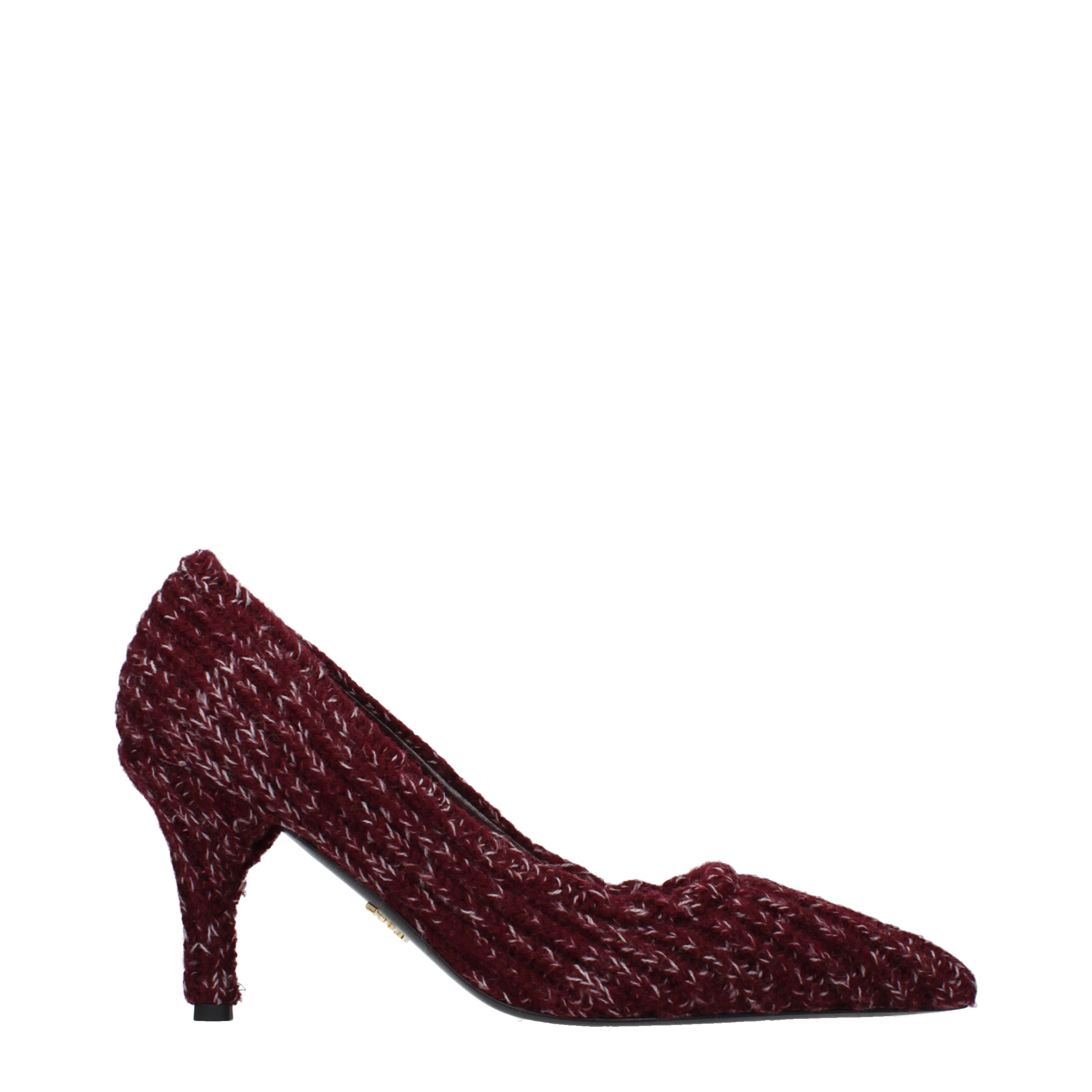 Prada Prada Pumps Women Fabric Red/Purple Size ONE SIZE - 1 Thumbnail