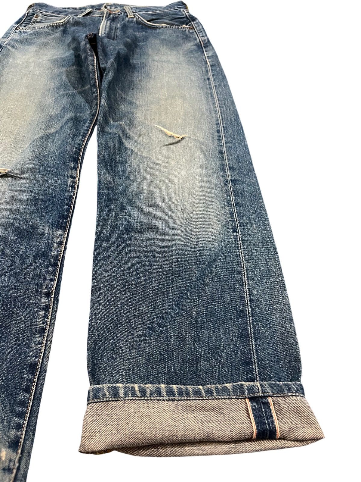 Edwin Vintage Edwin 505X Selvedge Distressed Denim Size US 29 - 4 Thumbnail