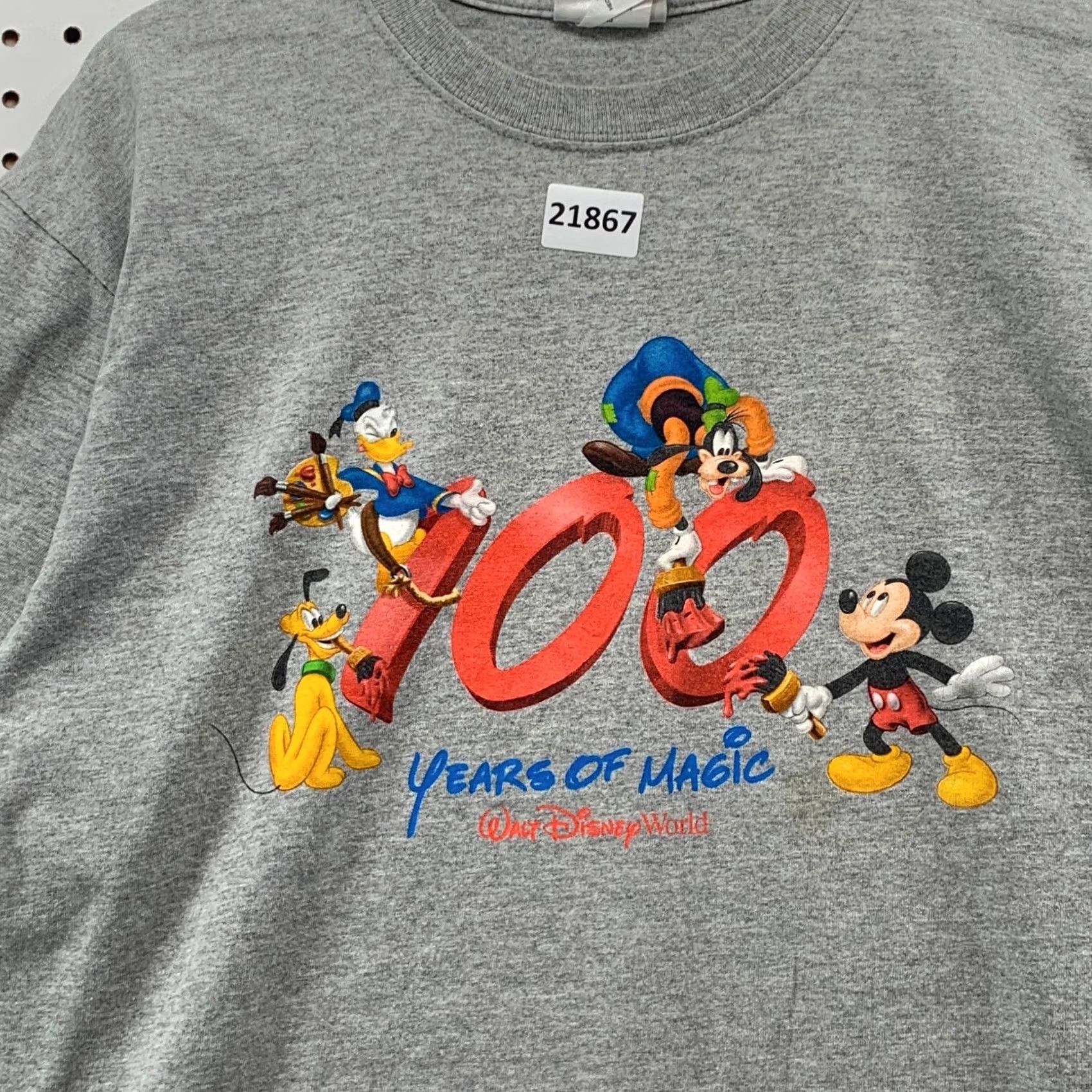 Disney VINTAGE Disney Shirt Gray 100 Years Of Noguchi Mens Medium Cartoon Tee Shirt Size US M / EU 48-50 / 2 - 7 Thumbnail