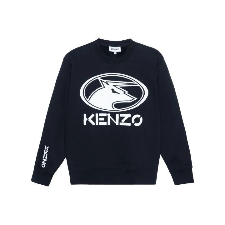 Kenzo KENZO Black Graphic Crewneck Sweatshirt for Women 0079 Size S / US 4 / IT 40 - 1 Thumbnail