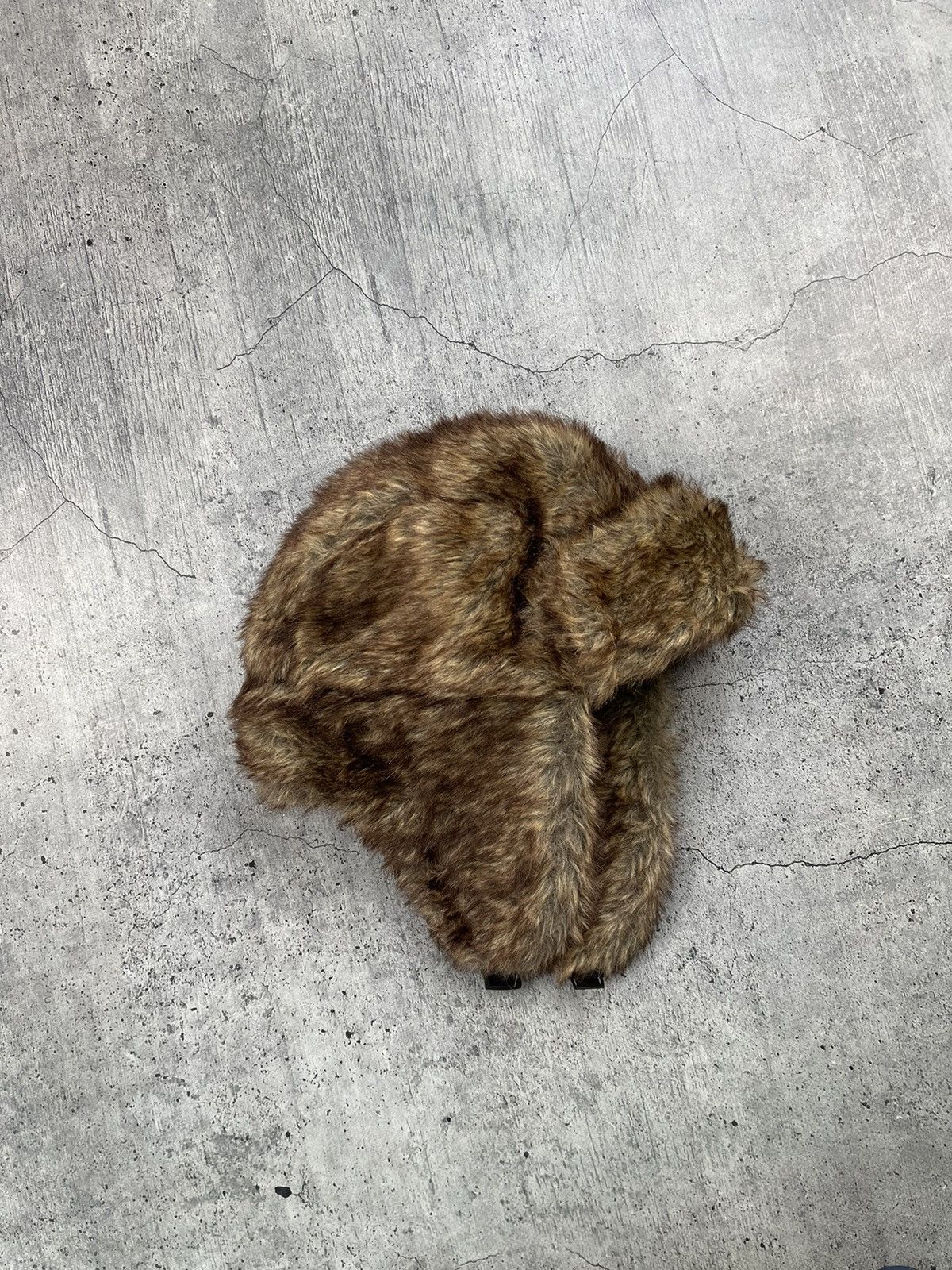 Japanese Brand × Vintage Vintage Crazy Y2k Mohair Fuzzy Hat Ushanka Punk Huge Size ONE SIZE - 1 Thumbnail