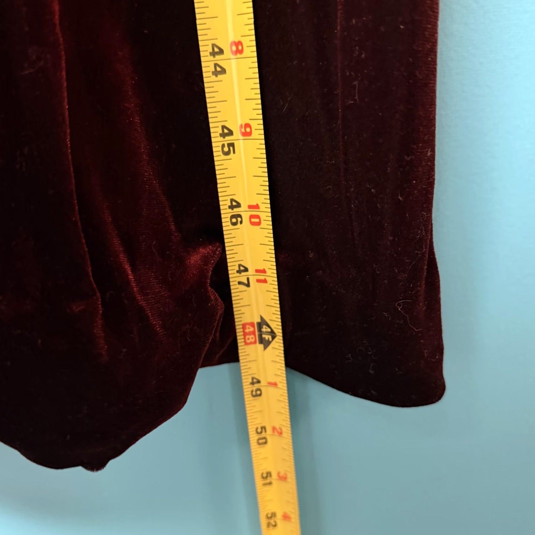 Velvet VINTAGE Jessica Holbrook Dress Long Sleeve Velvet Maxi 10 Burgundy Red Mock Neck Formal Party/Cocktail Womens Girls Mens Size L / US 10 / IT 46 - 4 Thumbnail