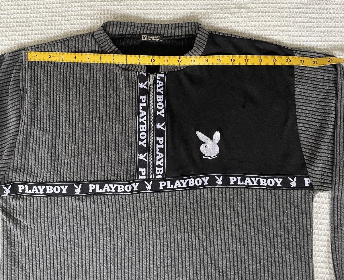 Hysteric Glamour × Playboy Vintage 90’s🔥PLAYBOY🔥Embroidery Logo Hulf Zipper Long Sleeve Size US L / EU 52-54 / 3 - 13 Thumbnail