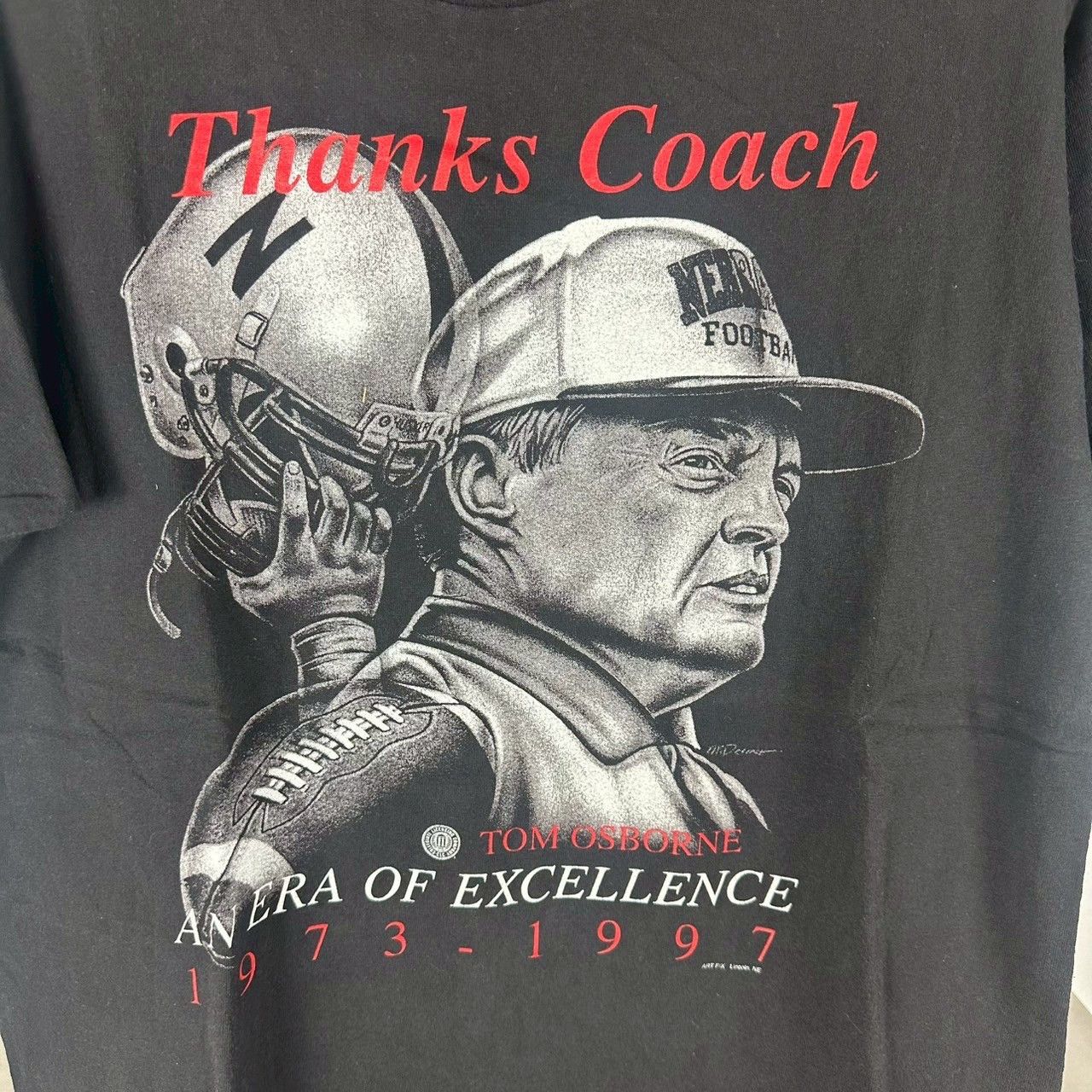 Vintage 1997 Nebreska Huskers Thanks Coach Tom Osborne NCAA T-Shirt Size US L / EU 52-54 / 3 - 2 Thumbnail