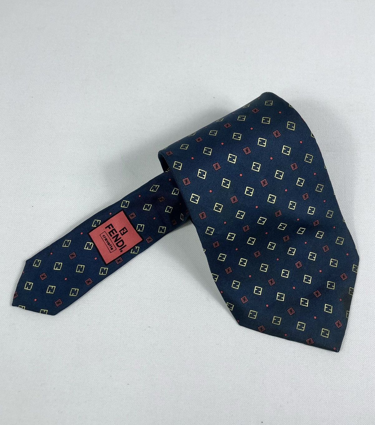 Fendi Rare Vintage Fendi Cravatte Monogram Silk Tie Made in Italy Size ONE SIZE - 10 Thumbnail