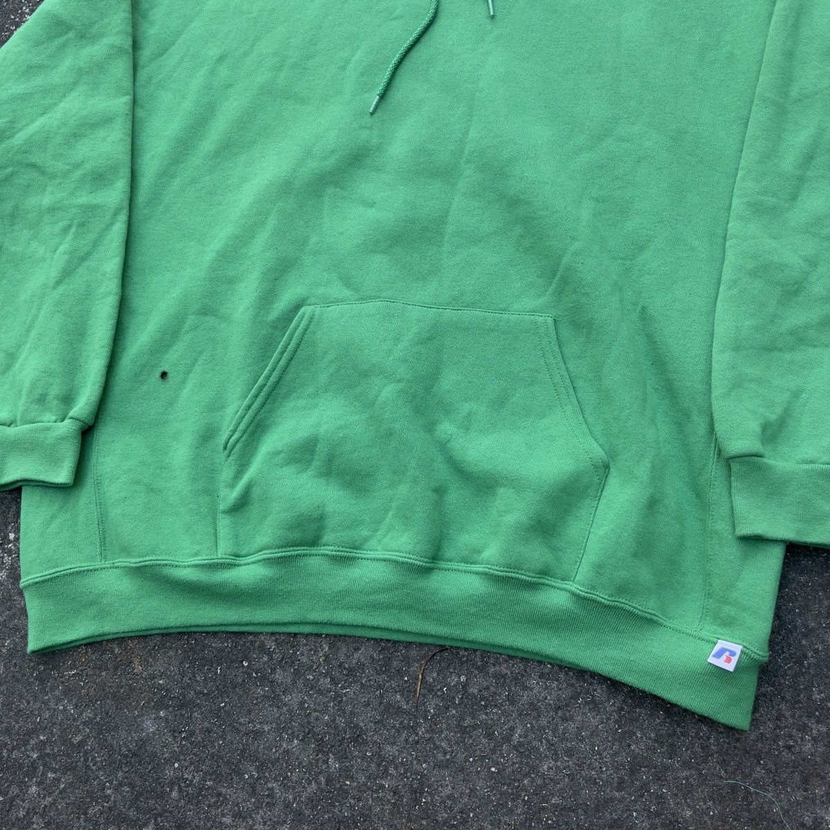 Russell Athletic × Vintage Vintage Y2K Russell Athletic Blank Kelly Green Hoodie Size US XXL / EU 58 / 5 - 3 Thumbnail