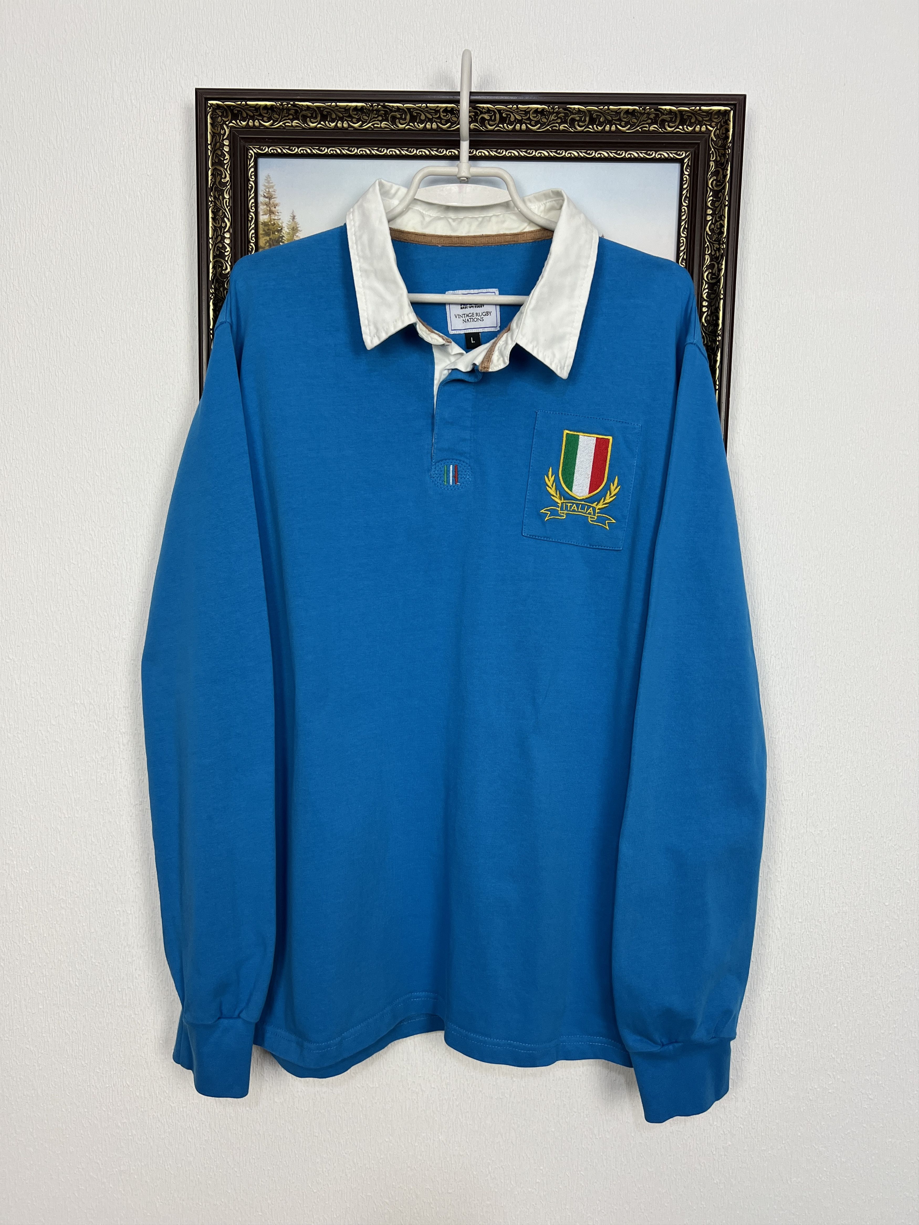 Vintage Kooga Italy Rugby Union Jersey Long Sleeve Trikot National Size US L / EU 52-54 / 3 - 1 Thumbnail