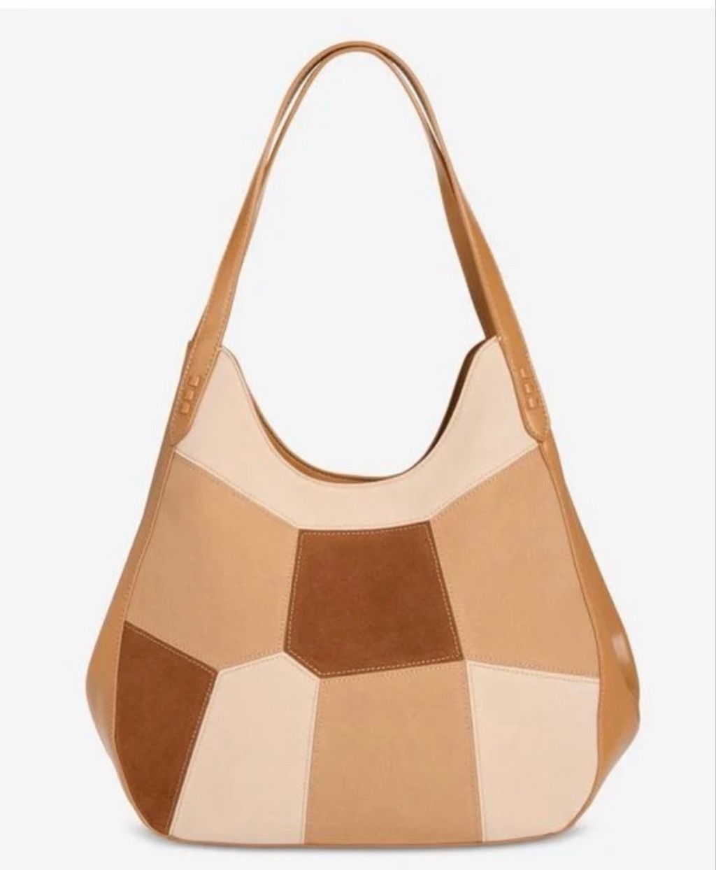 Style & Co Women's Style&co. Shoulder Bag Brown Beige Patchwork Size ONE SIZE - 2 Thumbnail
