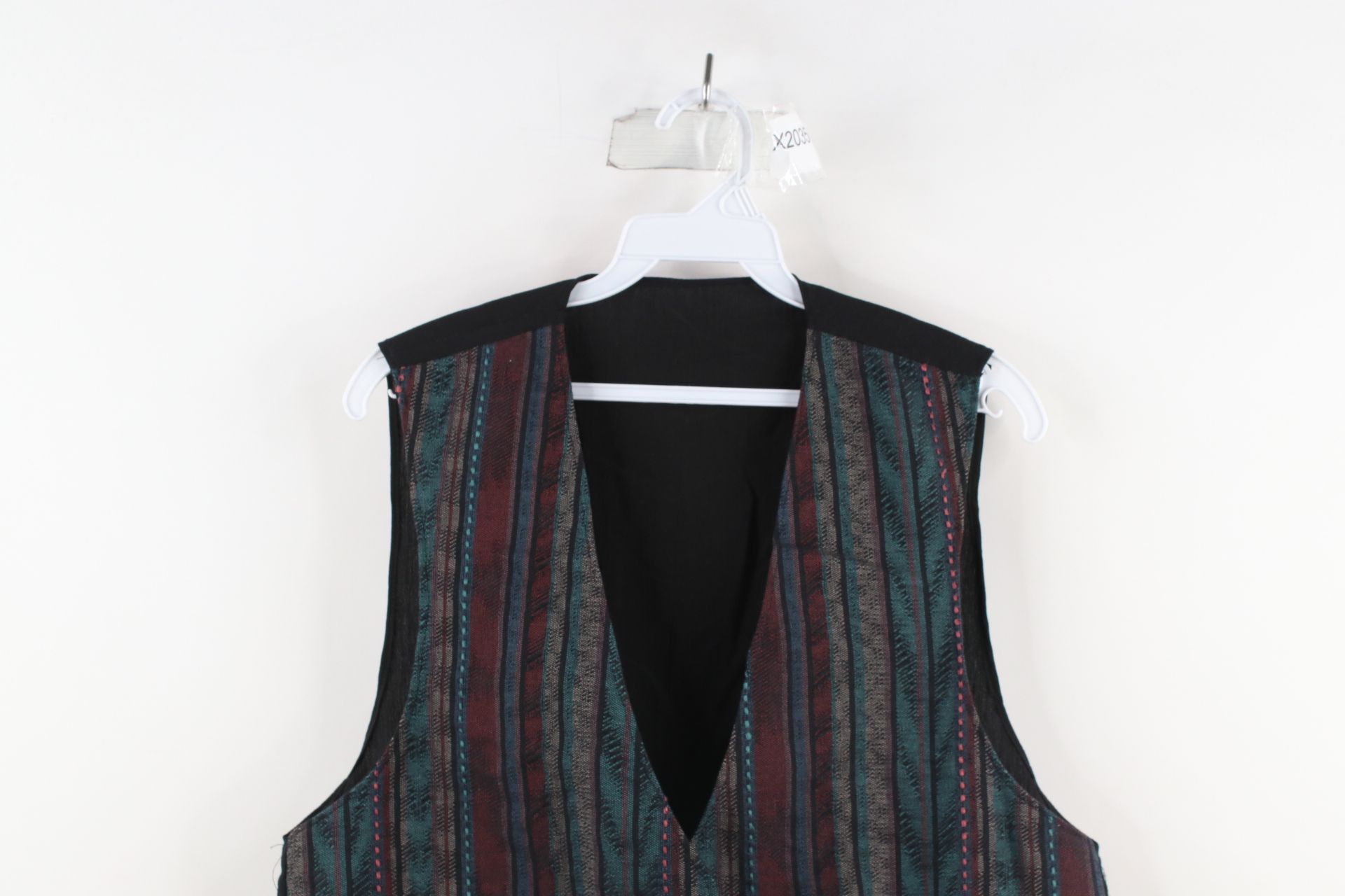 Vintage Vintage 90s Streetwear Rainbow Tapestry Knit Tie Back Vest Size L / US 10 / IT 46 - 2 Preview