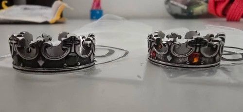 Jewelry Cross Crown Double Ring Jewelry Streetwear Fashion Gift Size ONE SIZE - 2 Thumbnail