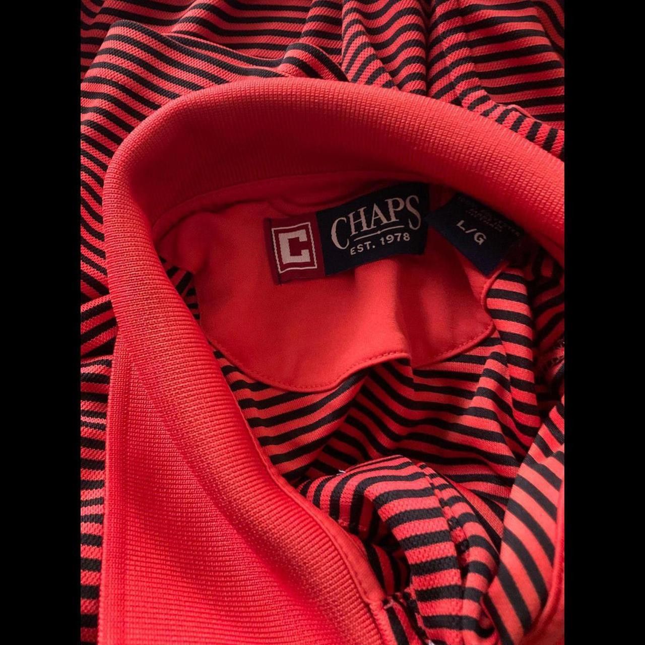 Chaps Mens Used Orange Black Striped Size US L / EU 52-54 / 3 - 3 Thumbnail
