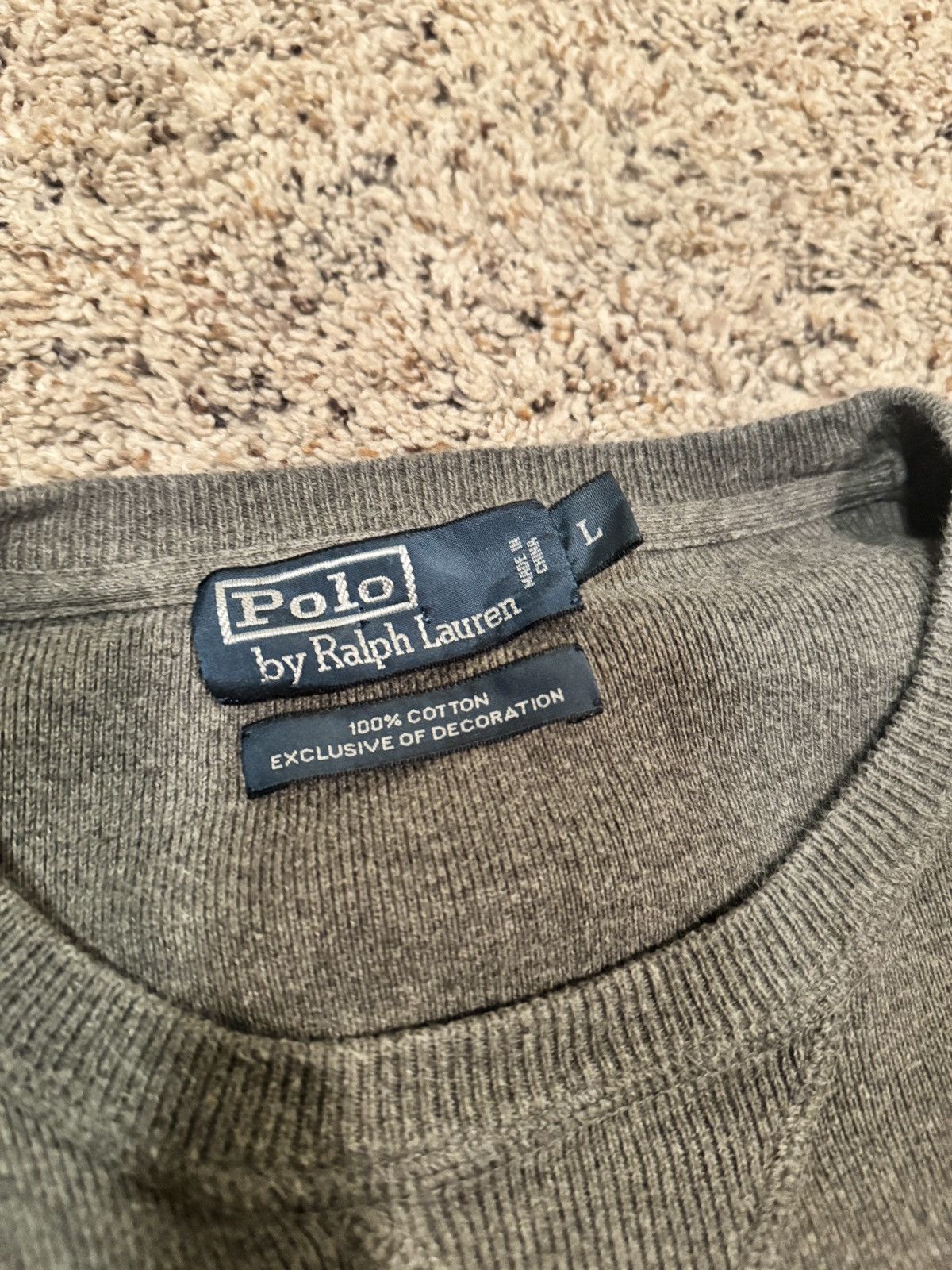 Polo Ralph Lauren × RRL Ralph Lauren × Ralph Lauren vintage Grey polo ralph lauren sweater Size US L / EU 52-54 / 3 - 2 Thumbnail