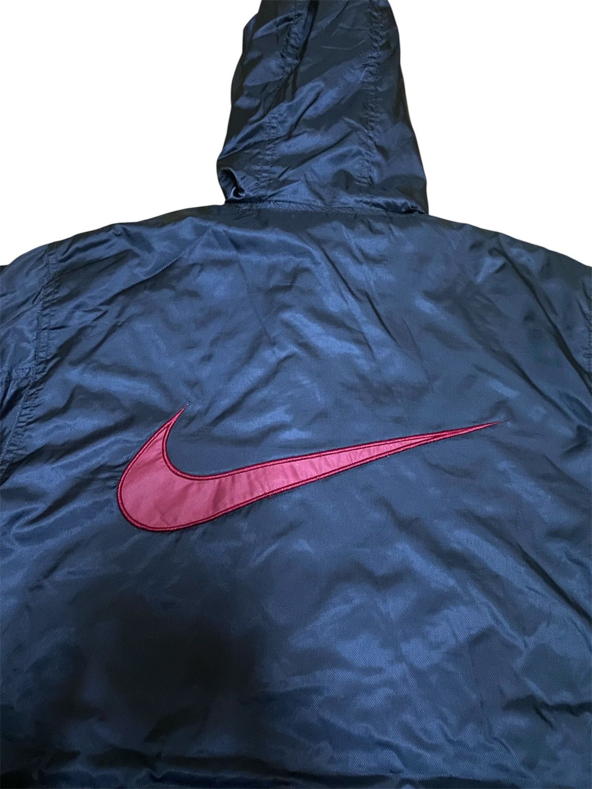 Nike Vintage 90s Nike Swoosh Big Logo Drawstring Coach Jacket Size US M / EU 48-50 / 2 - 2 Thumbnail
