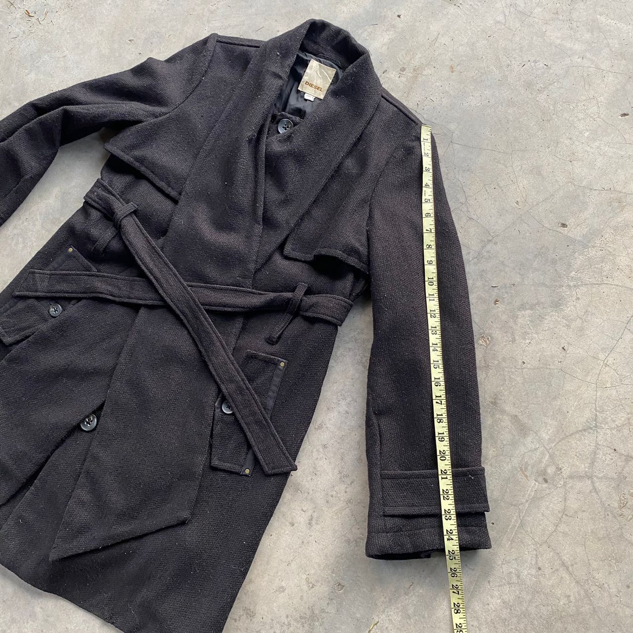 Designer × Diesel Diesel Muffler Collar Trench Coat Wool Size S / US 4 / IT 40 - 12 Thumbnail
