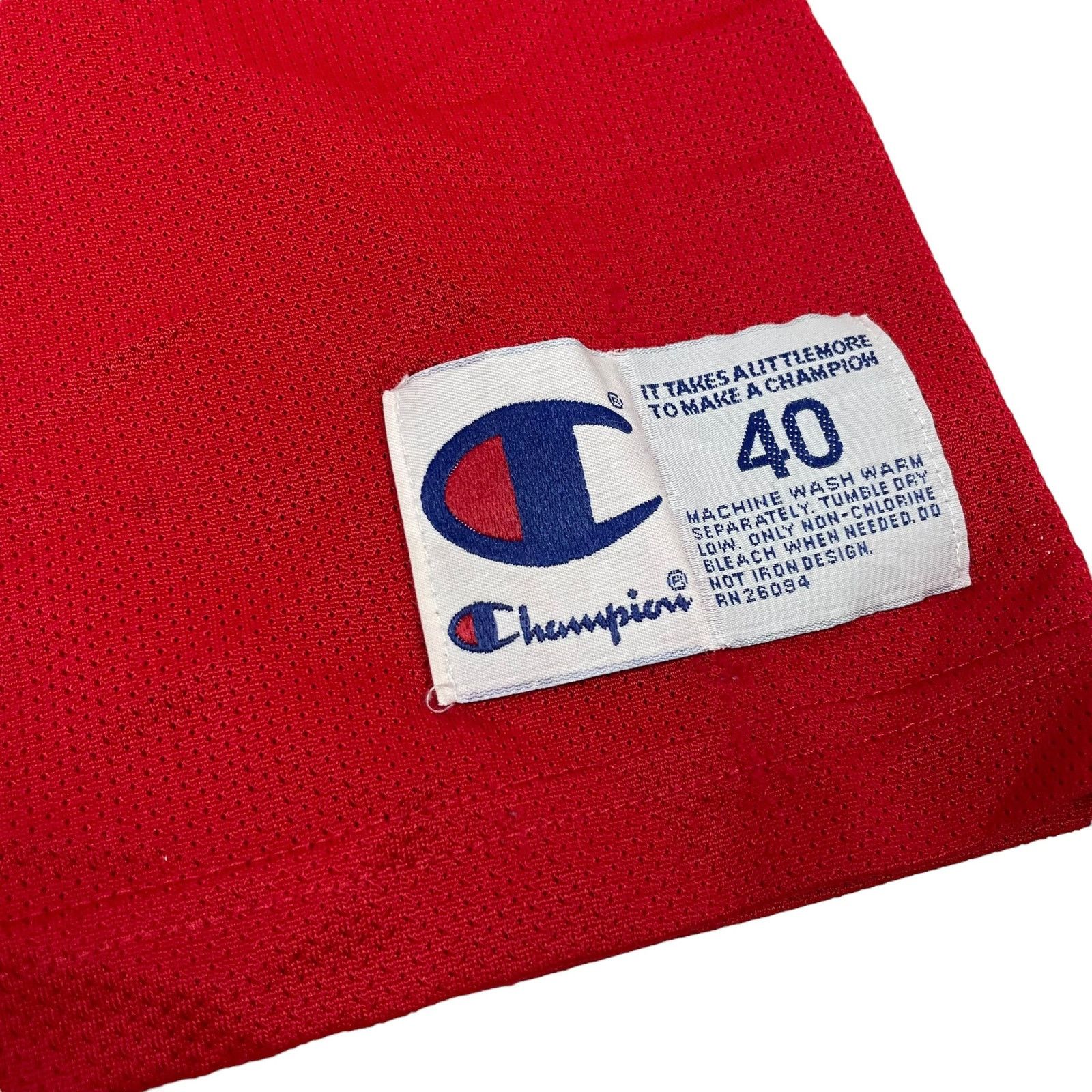 Champion × Vintage Vintage Champion Mens Red Michael Jordan# 23 Bulls Jersey 40 Size US XXS / EU 40 - 5 Thumbnail