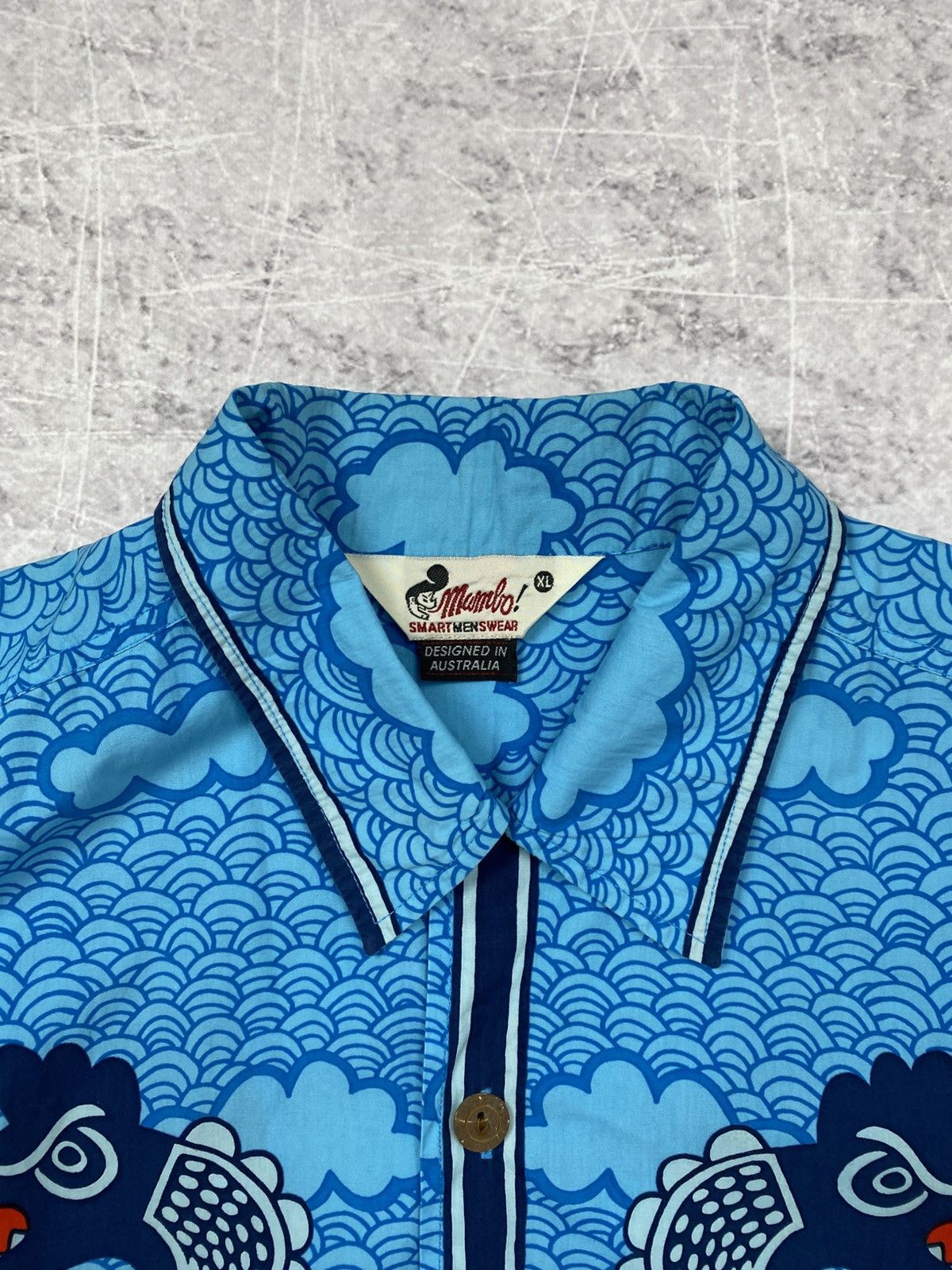 Mambo × Vintage Rare! Vintage mambo loud dragon hawaiian shirt button up 90s Size US XL / EU 56 / 4 - 5 Thumbnail