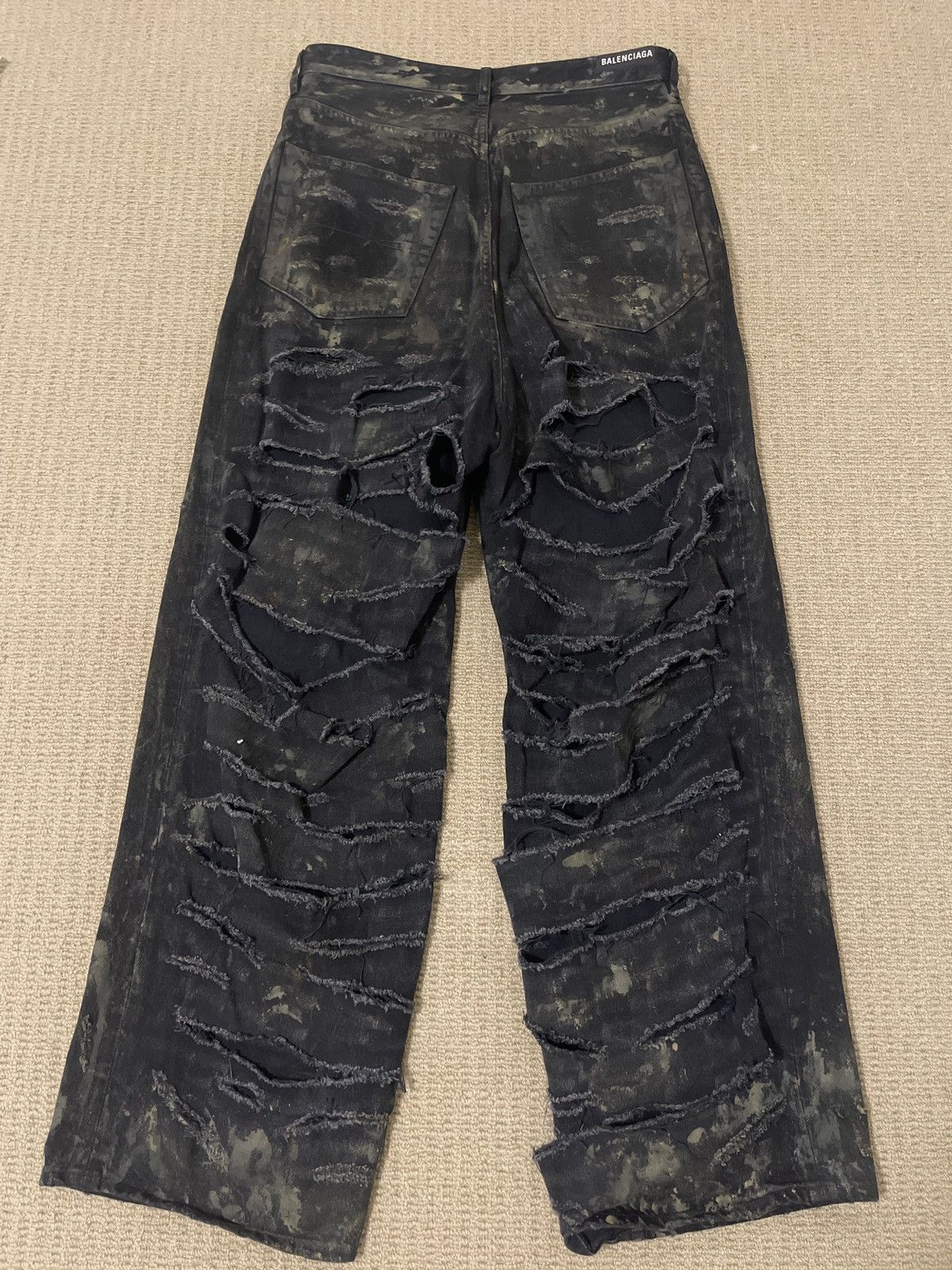 Balenciaga 2024 mud show slashed denim Size US 32 / EU 48 - 2 Thumbnail