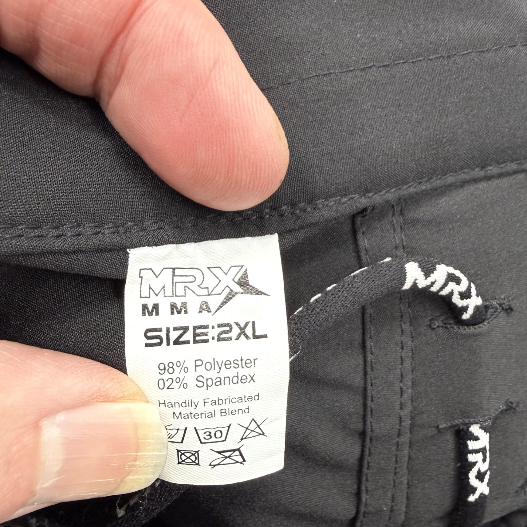 Vintage MRX MMA Shorts Mens 2XL Black Fight Gear Training Grappling Athletic Gym Size US 39 - 3 Thumbnail