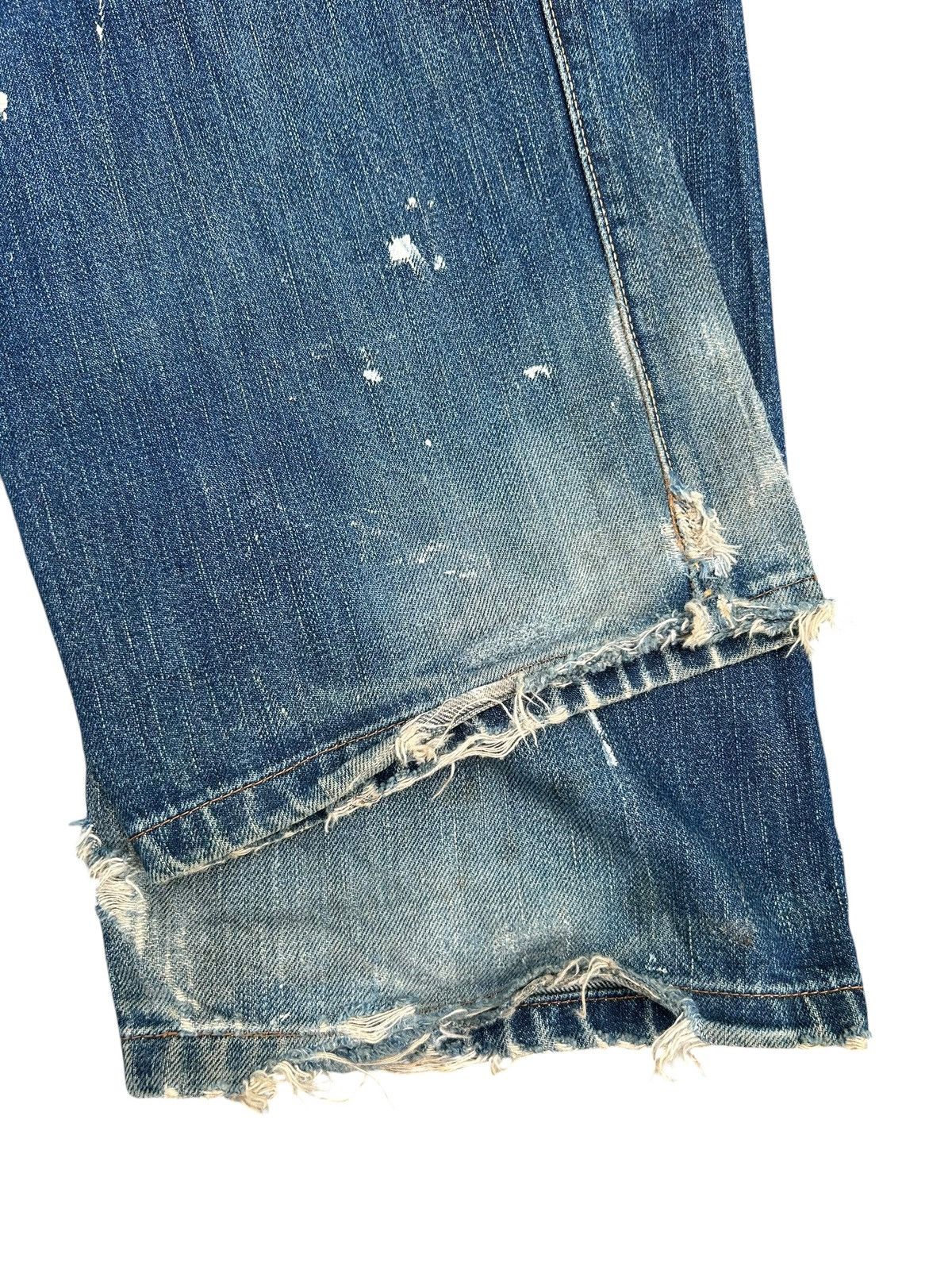 Kapital Vintage Full Count Selvedge Thrashed Denim Jeans Size US 31 - 18 Thumbnail