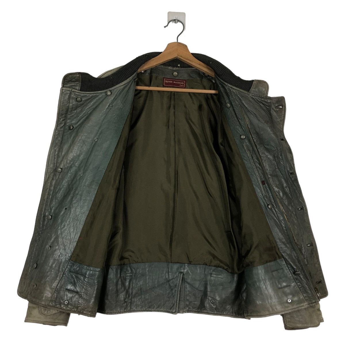 Japanese Brand 🔥VINTAGE BIKER LEATHER JACKET OLIVIER MASSUGER ISSEY MIYAKE Size US L / EU 52-54 / 3 - 13 Thumbnail