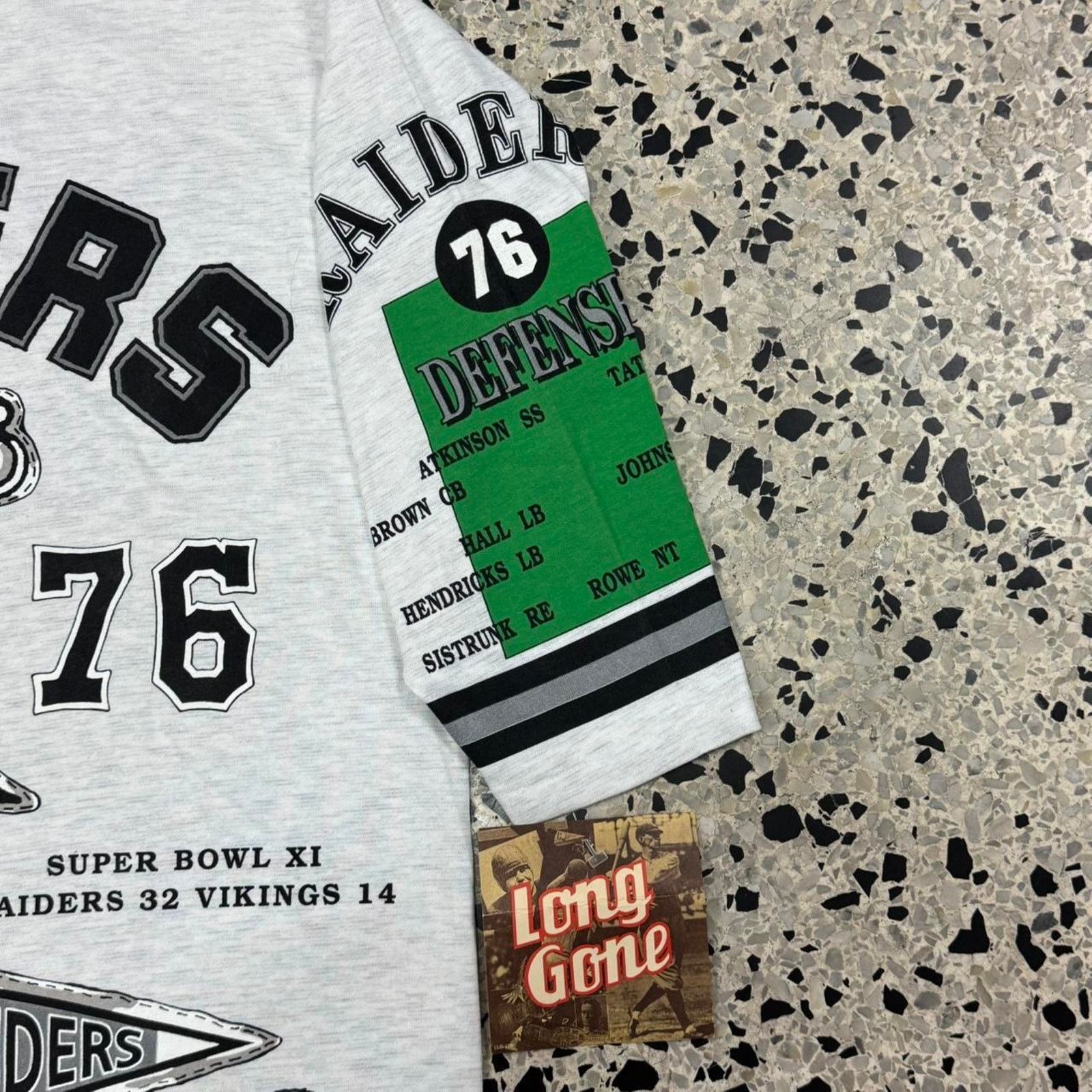 NFL × Vintage VINTAGE 90S SINGLE STITCH BNWT NOS LONG GONE RAIDERS AOP TEE Size US XL / EU 56 / 4 - 2 Thumbnail