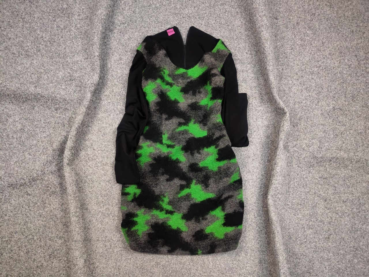 Other Save The Queen dress Long Sleeve Jersey Wool Camo Size L / US 10 / IT 46 - 1 Thumbnail