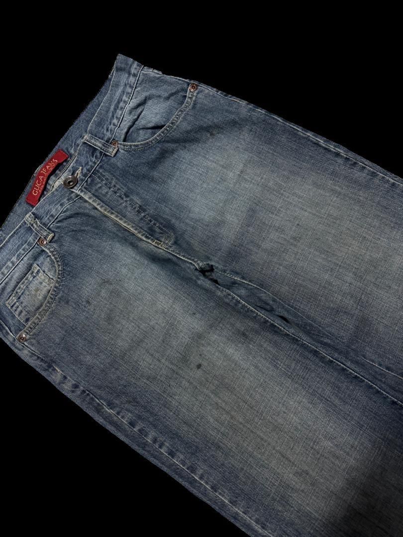 Japanese Brand BAGGY Guga 🇯🇵 Jeans Rusty Mudwash Sick Style Distressed Jean Size US 33 - 8 Thumbnail