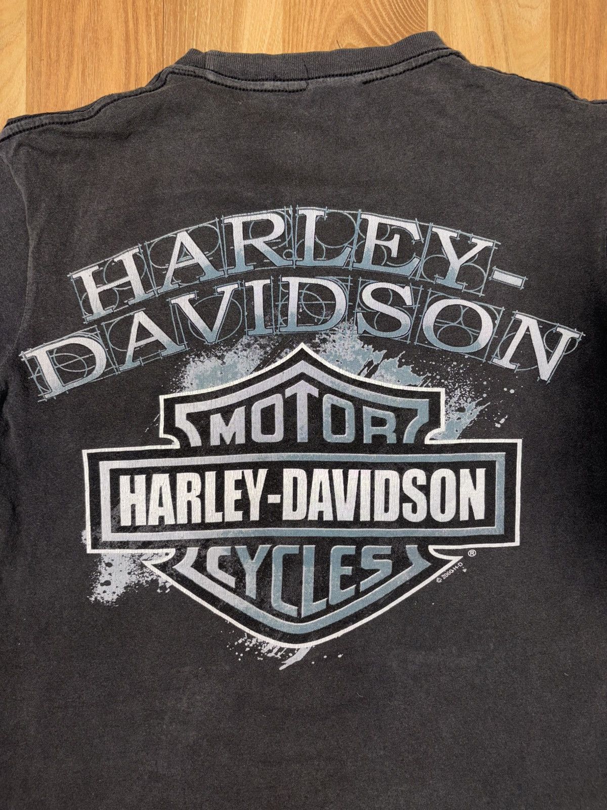 Other 1987 3D Emblem Harley Davidson Eagle &Bike Reconstructed Tee Size US L / EU 52-54 / 3 - 7 Thumbnail