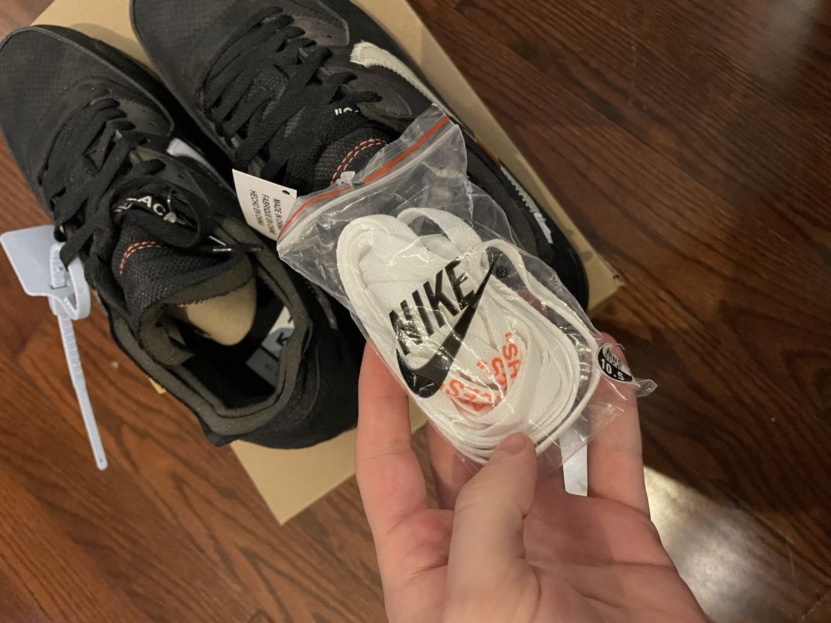 Nike × Off-White Off-White Nike Air Max 90 Black Deadstock Size 10.5 Size US 10.5 / EU 43-44 - 8 Thumbnail