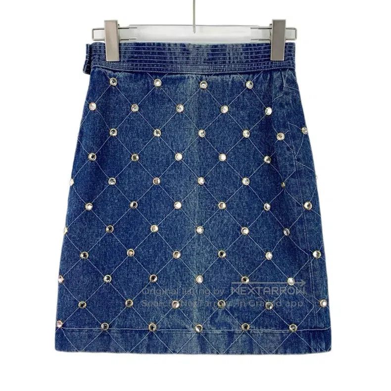 Gucci Gucci Blue washed old diamond cotton casual denim skirt Size 24" / US 00 / IT 34 - 2 Thumbnail