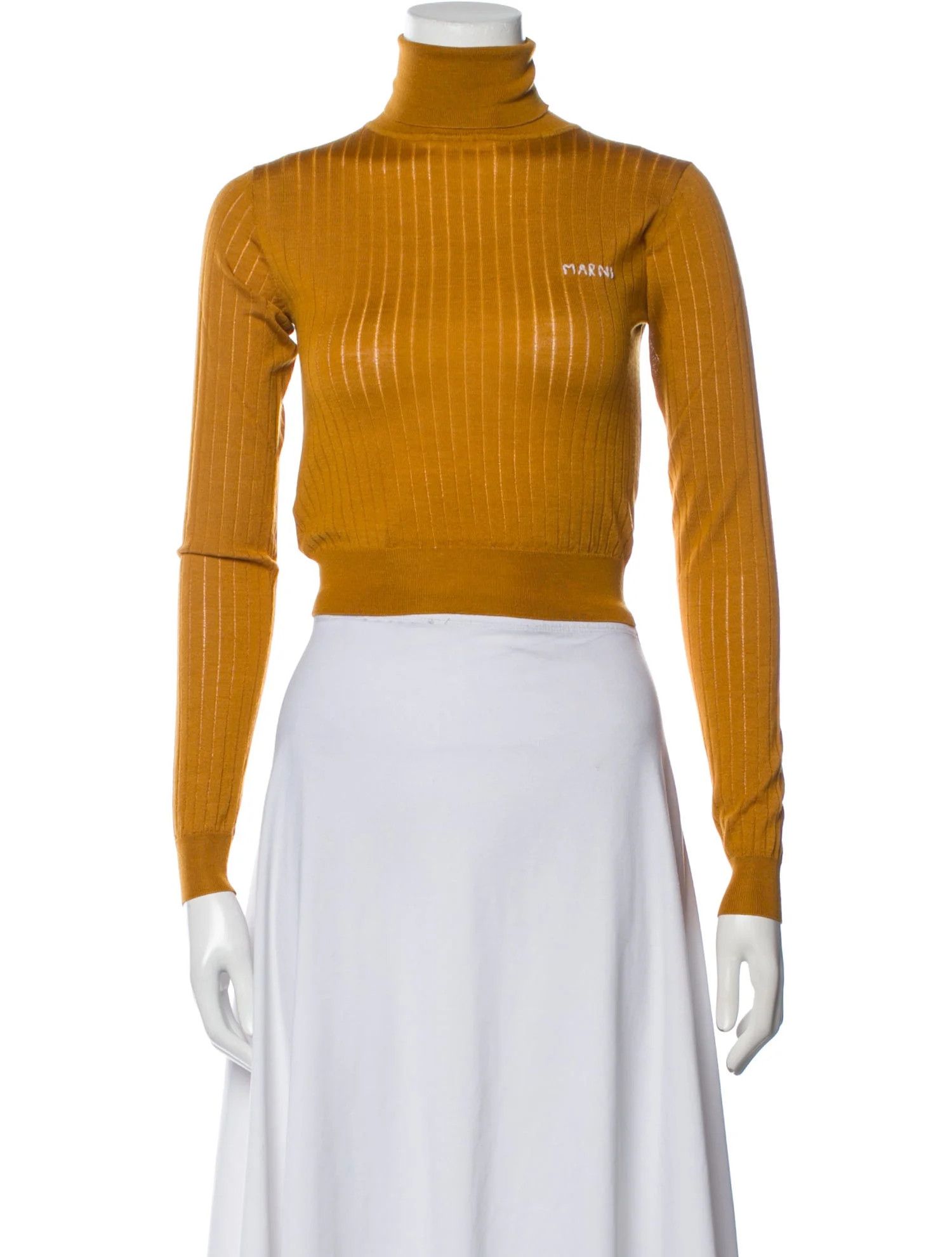 Marni o1w1db10824 Turtleneck Sweater in Orange Size M / US 6-8 / IT 42-44 - 1 Thumbnail