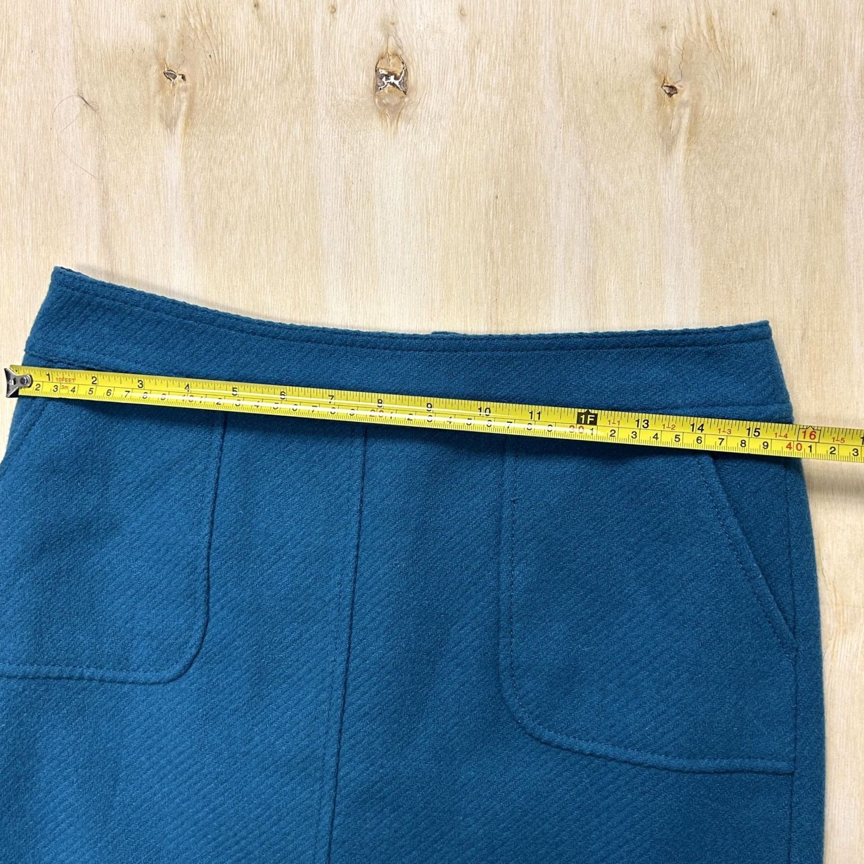 Talbots Talbots Skirt Womens 4P Blue Twill A-Line Short Lined Pockets Workwear Office Size 27" / US 4 / IT 40 - 5 Thumbnail